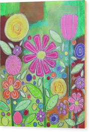 A Summer Garden - Wood Print